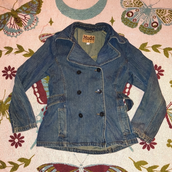 Mudd Jackets & Blazers - Y2K 2000's Mudd Double-Breasted Blue Jean Jacket